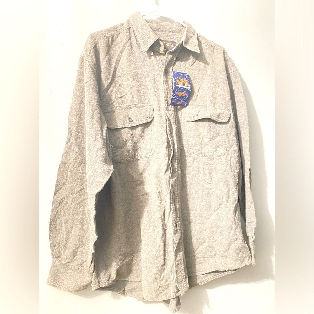 🎁Comfort Outfitter Men long sleeve Button Up Shirt Authentic Style & Fashion XL💥